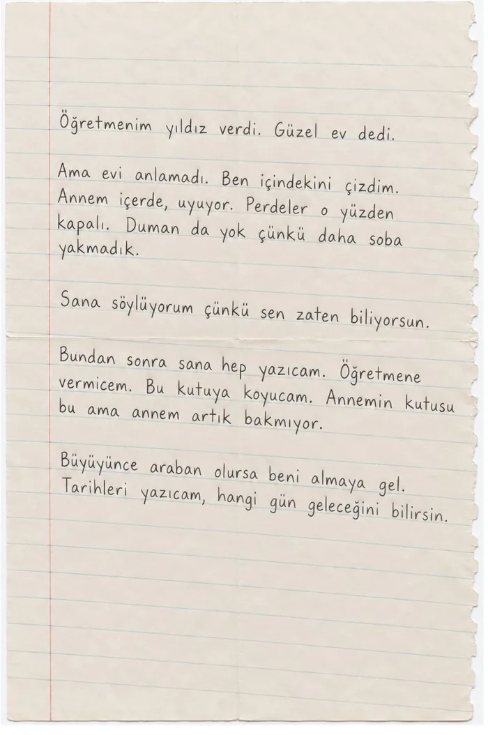 A page from the book: Büyüyünce Aç